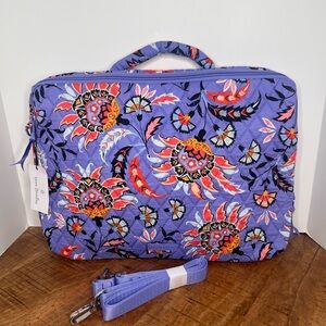 Vera Bradley Mural Garden Workstation Laptop Crossbody Bag